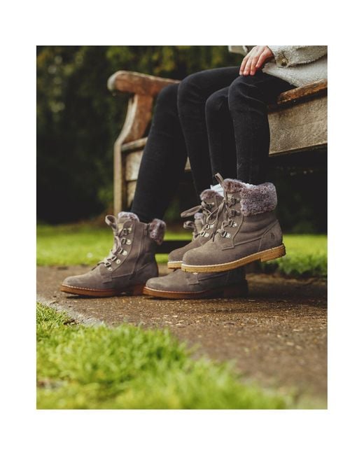 Hush Puppies Florence Leren Damesschoenen in het Brown