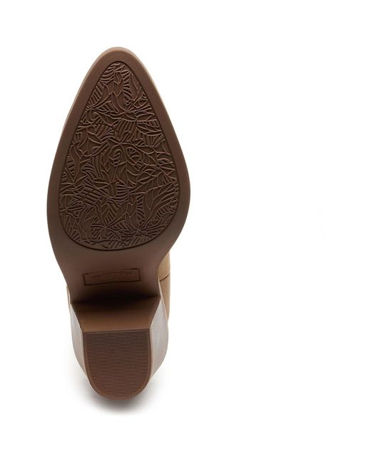 Rocket Dog Brown Feather Synthetic Walnut Heeled Ankle Boots