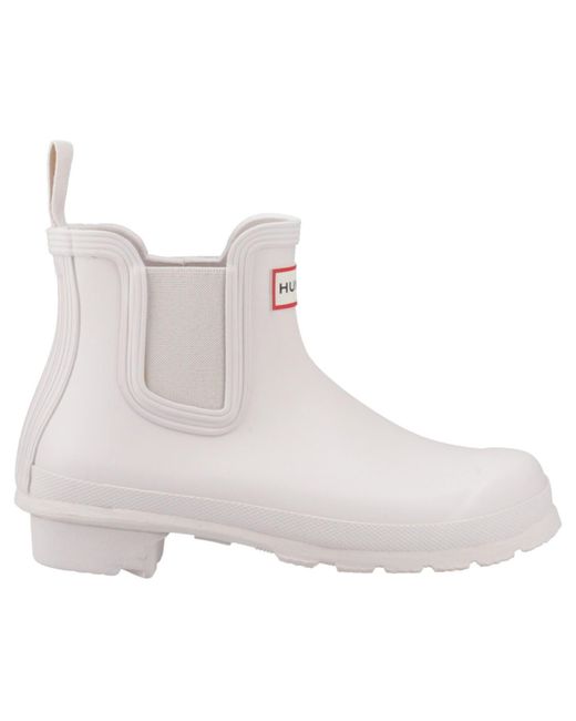 Hunter Gray Original Chelsea Rubber Cast Wellington Boots