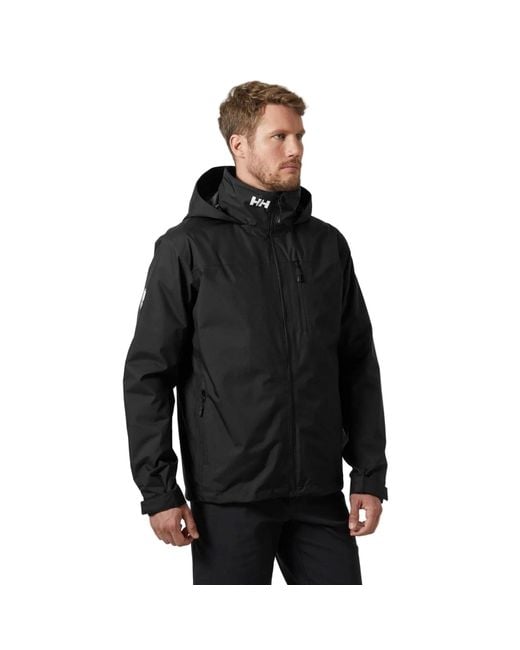 Helly Hansen Sport Black Crew Hooded Midlayer Sailing 2.1 Sailing Jacket for men