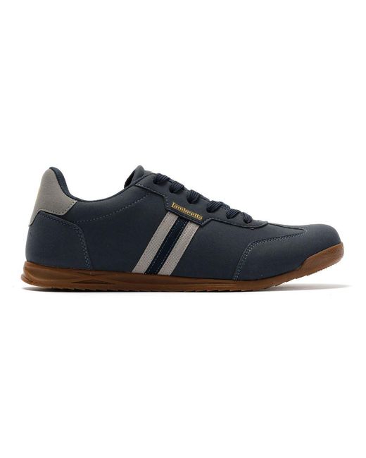 Lambretta Blue Tackle /Charcoal Trainers for men