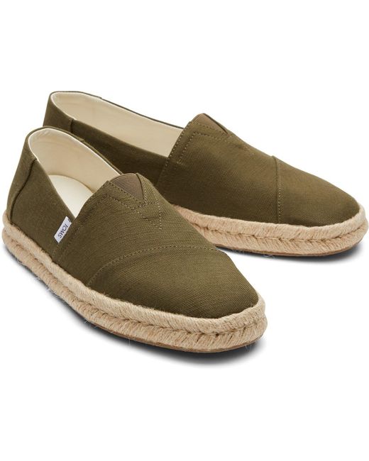 TOMS Green Alpargata Rope 2.0 Shoe Cotton Espadrilles for men