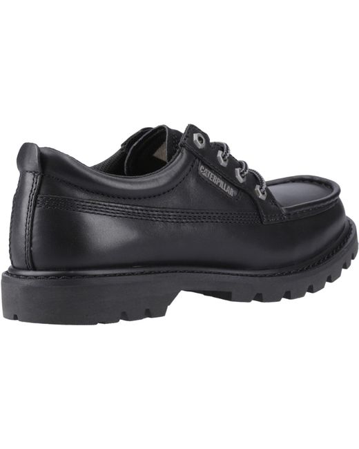 Caterpillar Black Colorado Moc Toe Low Leather Lace-Up Shoes for men