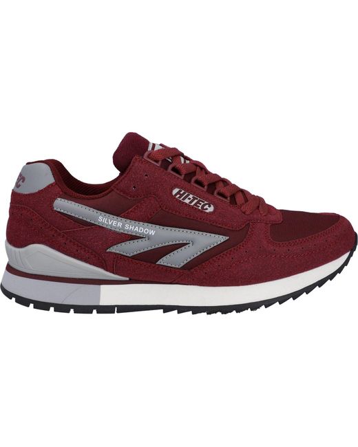 Hi-tec Red Shadow Pu Suede/Synthetic Cherry Lace-Up Shoes for men