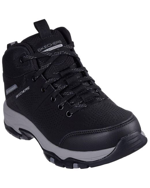 Skechers Blue Trego Trail Destination Synthetic /Charcoal Hiking Boots