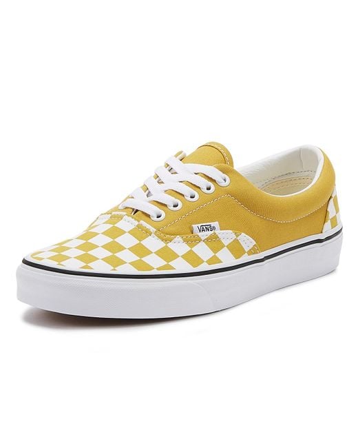 Vans Lace Era Womens Yolk Yellow Checkerboard Trainers - Save 8% - Lyst