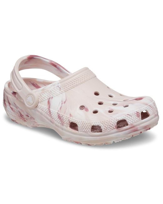 CROCSTM Pink Classic Marbled Clogs