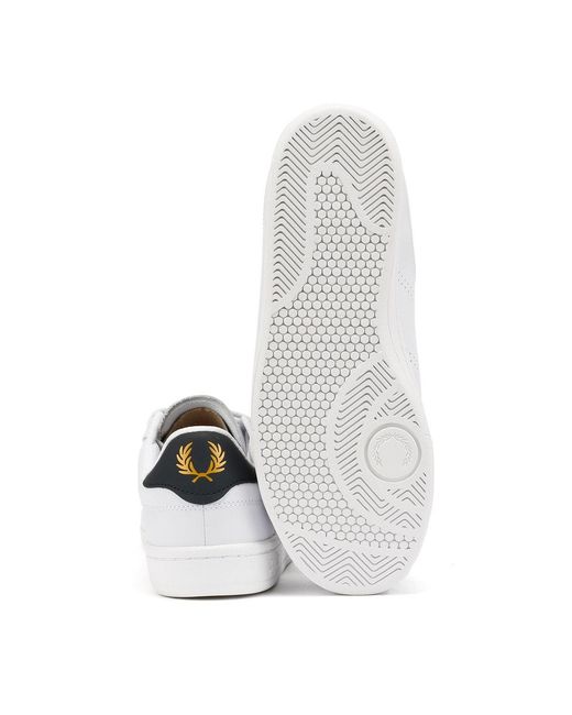 Fred Perry White B721 Leather Trainers for men