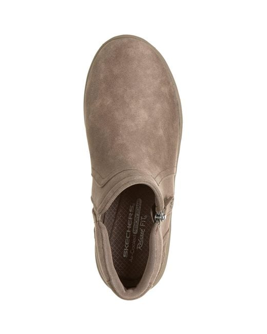 Skechers Gray Lovely Vibe Forever Mine Textile Dark Boots