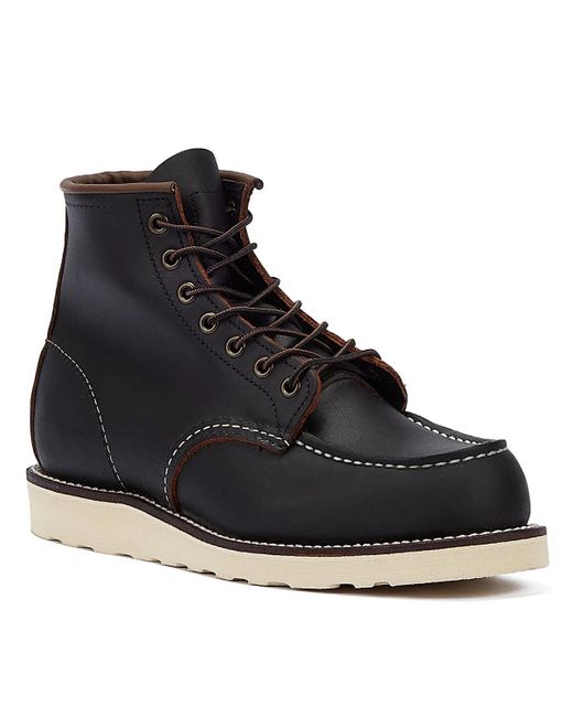 Red Wing Black Heritage Work 6 Inch Moc Toe Prairie Men's Boots for men