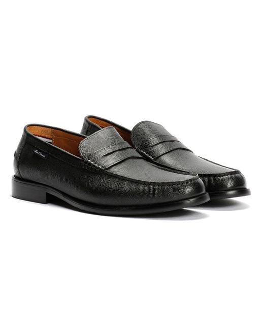 Ben Sherman Hester Leather Men's Black Loafers - Uk 11 for men