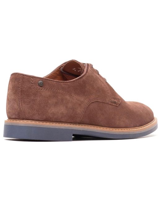 Base London Brown Strand Leather Lace-Up Shoes for men