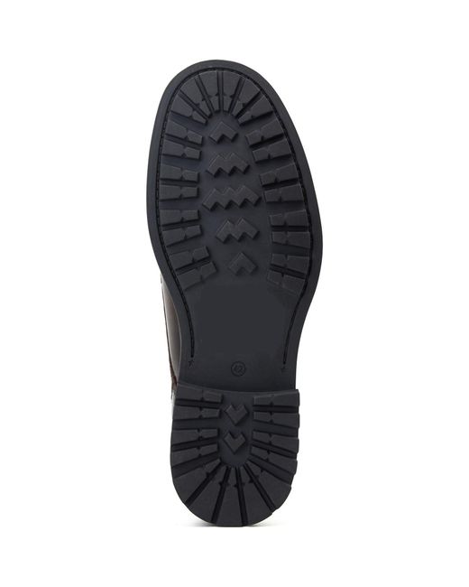 Base London Black Locke Leather Bordo Lace-Up Shoes for men