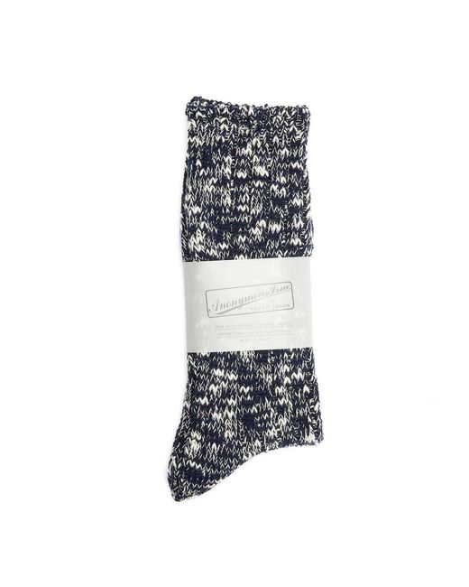 Anonymous Ism Gray Classic Slub Crew Socks for men