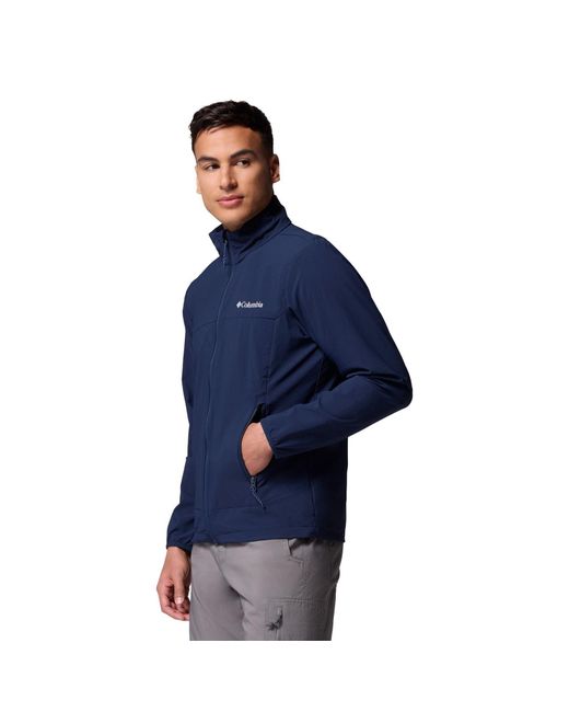 Columbia Blue Heather Canyon Ii Softshell Jacket for men