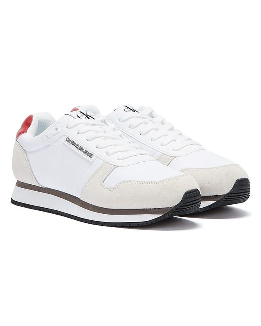 calvin klein mens white shoes