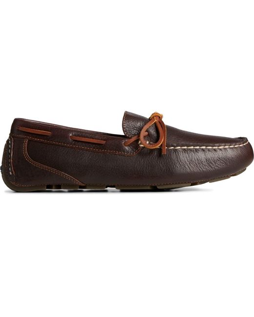 Sperry Top-Sider Brown Driver 1 Eye Leather Amaretto Loafers for men