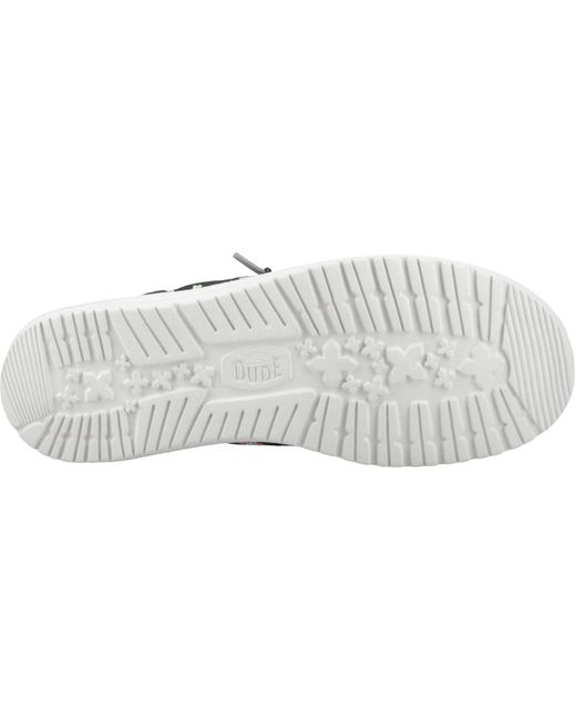 HeyDude Black Wally Funk Party Palm Cotton /Multi Moccasins Shoes for men