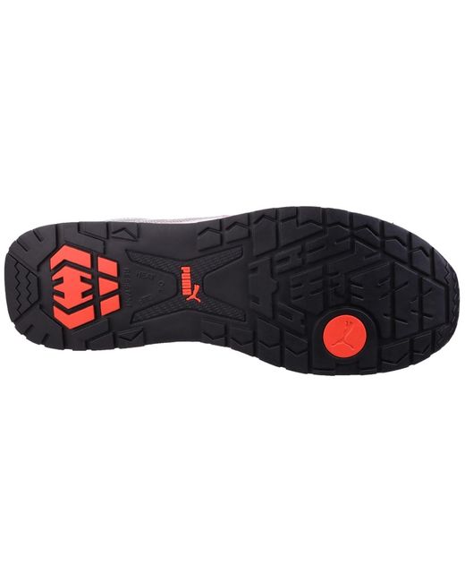 PUMA Gray Xelerate Knit Low Textile Safety Sneakers for men