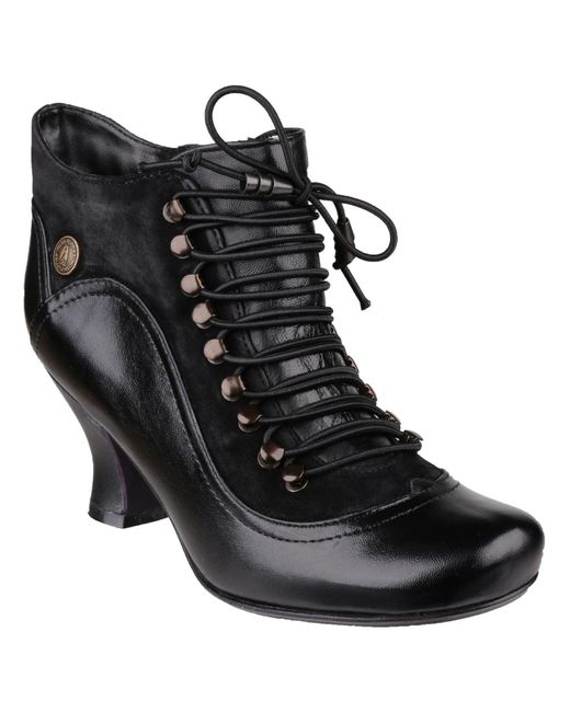 Hush Puppies Black Vivianna Leather Boots