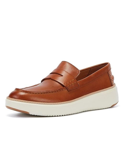 Cole Haan Brown Topspin Men's Tan Leather Loafers for men