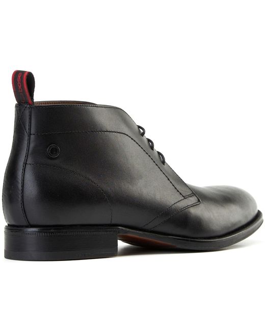 Base London Black Wallis Leather Ankle Boots