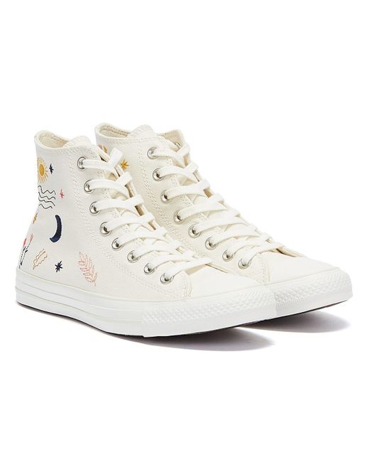 Converse White All Star It's Ok To Wander Hi Trainers