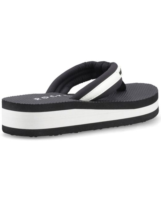 Rocket Dog Blue Monica Nylon Pu Textile /Off Flip Flops