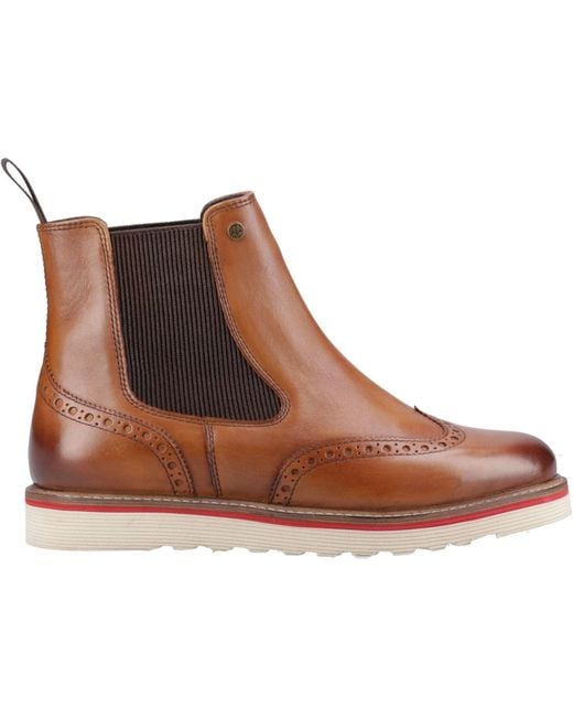 Hunter Brown Orkney Brogue Dealer Boot Leather Ankle Boots for men