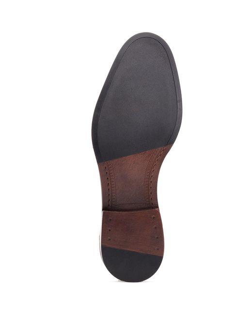 Base London Brown Kennedy Leather Dark Slip-On Shoes for men