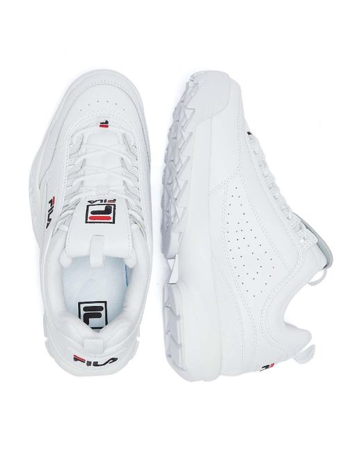 fila white disruptor ii premium trainers