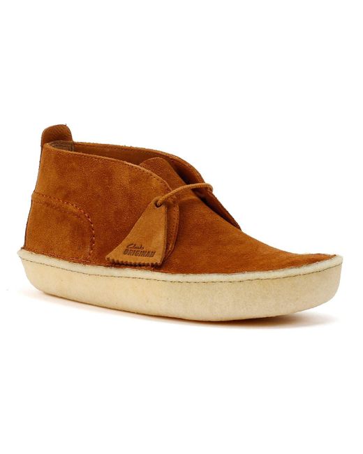 Clarks Desert Rain Suède Bruine Laarzen in het Brown voor heren