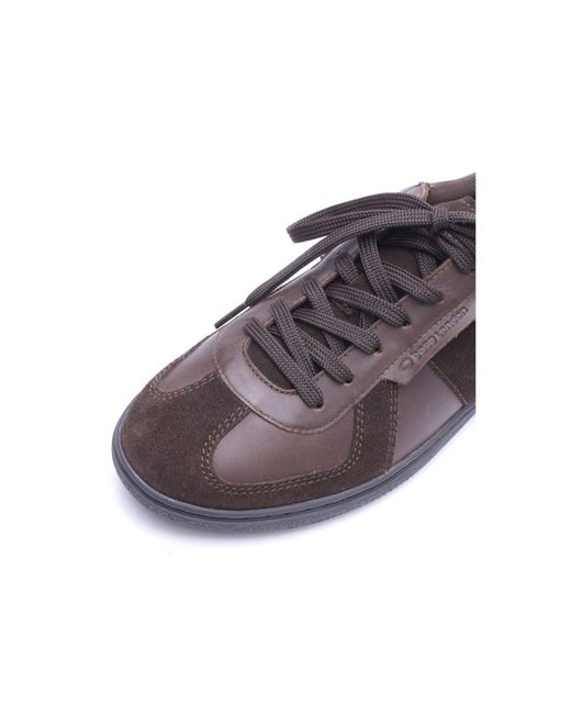 Base London Brown Tommo Leather Trainers for men