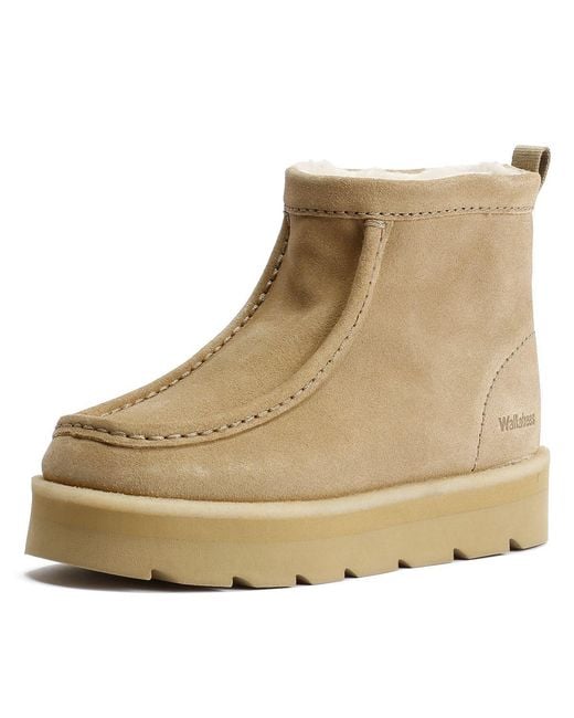 Clarks Natural Meare Rooey Suede Maple Boots
