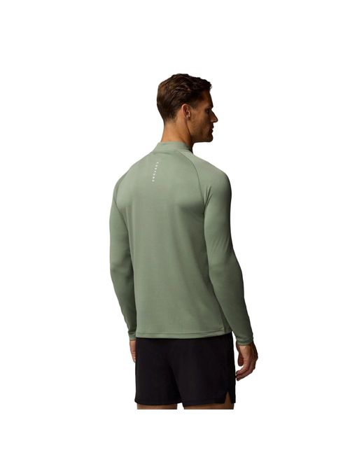 Castore Green Adapt Training 1/4 Zip Top Polyester Activewear T-Shirts for men