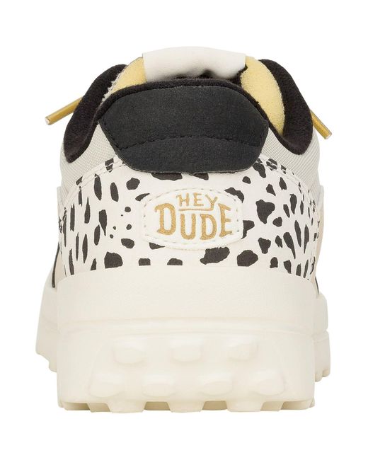 HeyDude White Hayden Shine Polyester /Multi Trainers