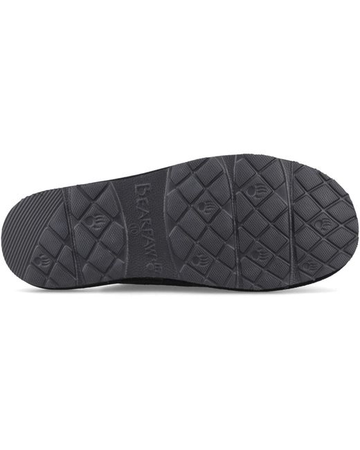 BEARPAW Black Walker Suede Slippers for men