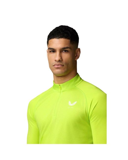 Castore Green Adapt 1/4 Zip Top Polyester for men