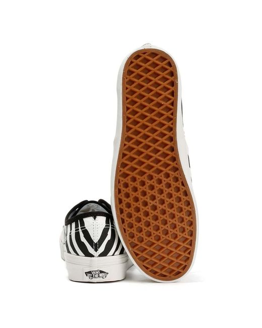 Vans Black Authentic Animalier Zebra Trainers