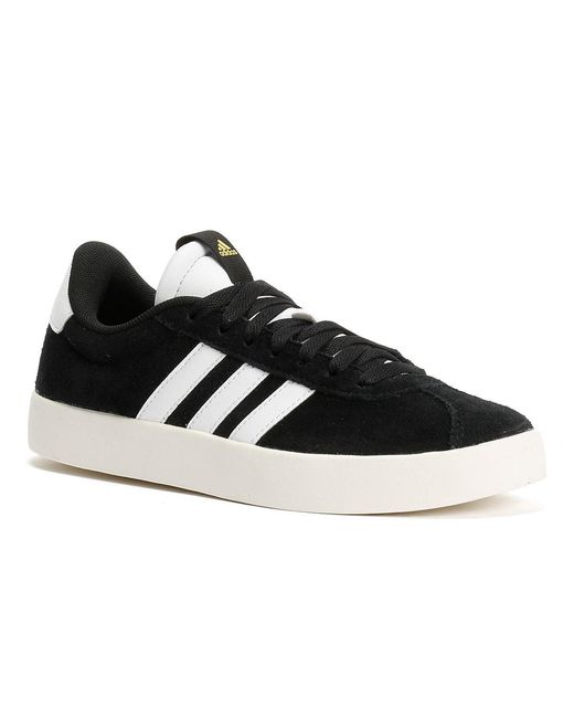 Adidas Black Vl Court 3.0 Leather Trainers