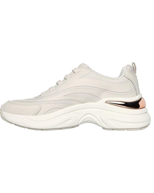 Skechers White Hazel Step N Flow Synthetische Natur Sneakers