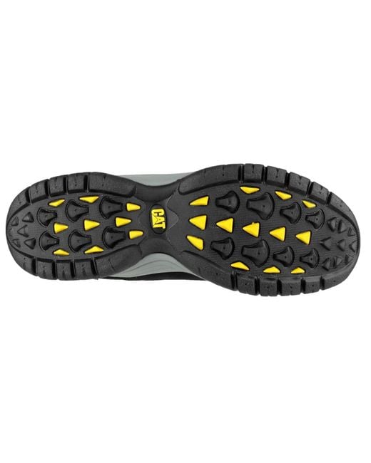 CAT Safety Black Caterpillar Moor Leather Safety Trainers for men