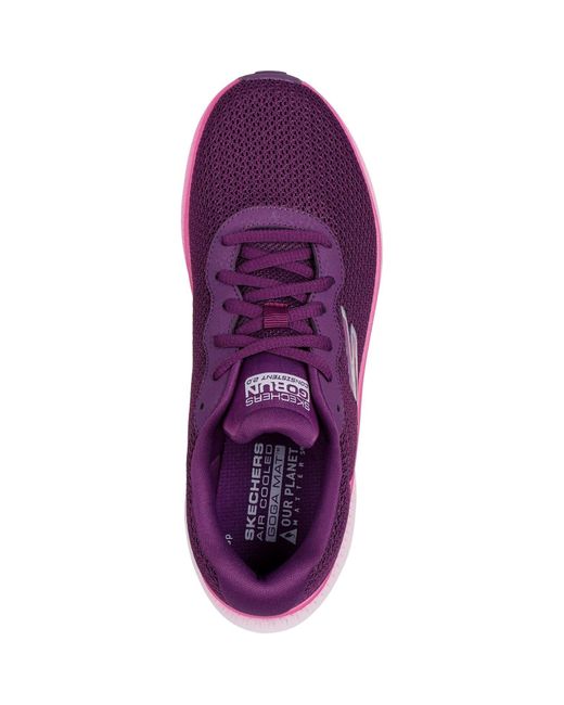 Skechers Purple Go Run Consistent 2.0 Fast Pace Textile Sneakers