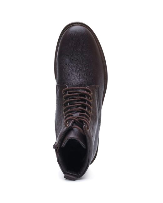 Hush Puppies Black Irwin Leather Ankle Boots for men