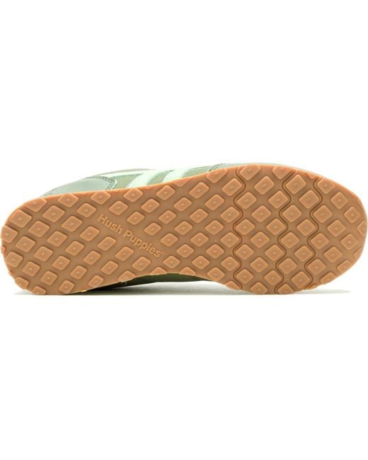 Hush Puppies Green Seventy8 Leather Trainers