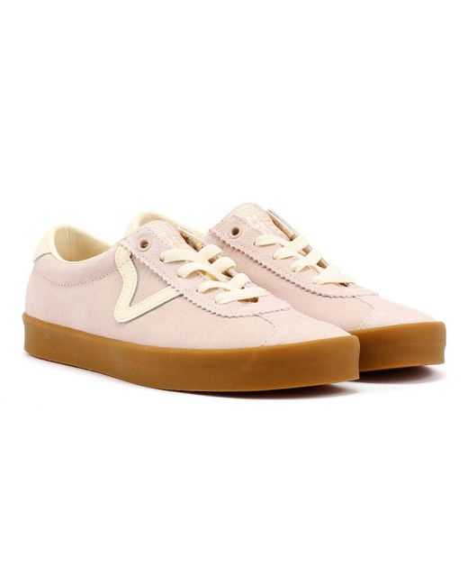 Vans White Sport Low Suede Sepia Rose Sneakers
