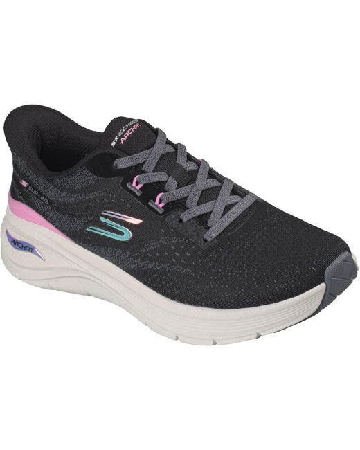 Skechers Black Arch Fit 3.0 Textile Mesh/Multi Trim Trainers