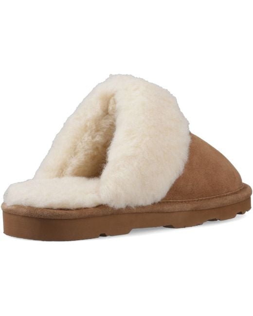 BEARPAW Brown Loki Ii Suede Hickory Slippers