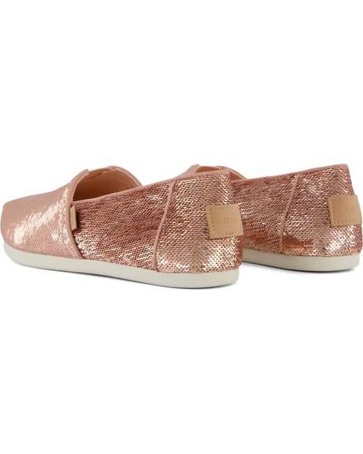 TOMS Brown Alpargata Sequins Textile Espadrilles
