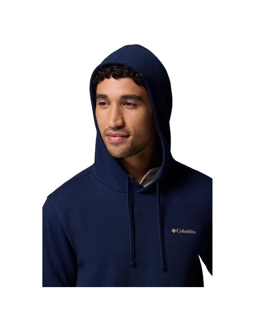 Columbia Blue Trek Graphic Hoodie Cotton Hooded Sweatshirt for men